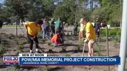 The construction of a POW/MIA Memorial site is underway in Jacksonville