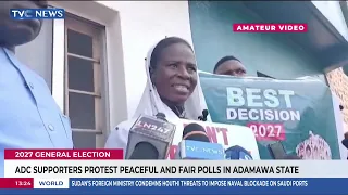 ADC Supporters Demand Peaceful, Credible Elections in Adamawa