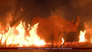Od slame do plamena – spaljivanjem skulpture nosoroga završio 20. Slama Land Art Festival