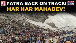 After Weather Break, Amarnath Yatra Restarts | Exclusive Visuals From The Holy Route | ET Now