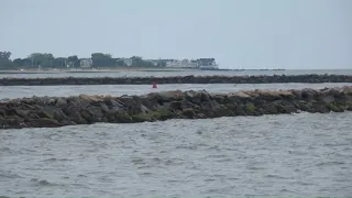 9 fishermen rescued from Bridgeport breakwater after being trapped by rising tide