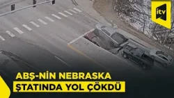 Qırmızı işıqda dayanan iki avtomobil çuxura düşüb, xəsarət alan olmayıb