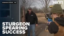 Sturgeon spearers reach their limit on some Wisconsin lakes, ending season after 3 days
