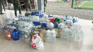 Planes and trucks sent by some Colombian National Team players arrive with aid