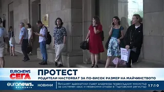 Протест: Родители настояват за по-висок размер на майчинството
