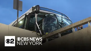 Multiple people hospitalized after bus crash at Newark Airport