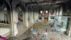 Video shows extensive damage inside France's historic Limoges Town Hall