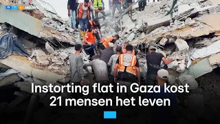 Instorting flat in Gaza kost 21 mensen het leven, onder wie 11 kinderen | RTL Nieuws