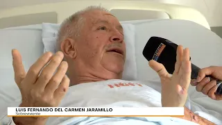 The double miracle of Luis Fernando Jaramillo, one of the injured survivors who arrived in Medell...