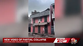 Watch as roof of building comes down in French Quarter Monday