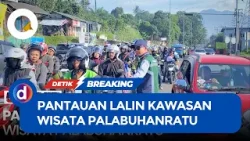 Exit Tol Parungkuda-Simpang Cikidang Padat, Arus Wisata Tersendat Exit Tol Parungkuda-Simpang Cikidang Padat, Arus Wisata Tersendat