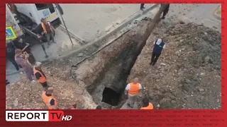 Ujërat e zeza përmbytnin Kasharin/ Rama publikon videon: Një pemë 8 metra e ‘varrosur’ në kolektor
