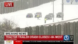 Injuries reported following crash involving tractor-trailer on I-84 in East Hartford