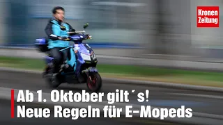New Rules for E-Mopeds: Owners Must Take Action | krone.tv NEWS
