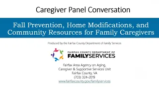 Fall Prevention, Home Modifications, and Community Resources for Family Caregivers