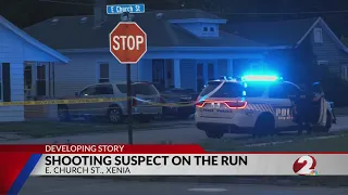 Suspect in Xenia shooting on the run