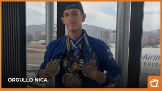 Alejandro Blandón wins bodybuilding medal