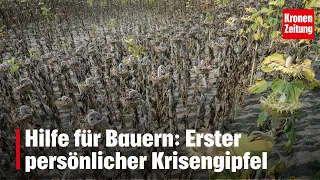 Aid for farmers: First in-person crisis summit | krone.tv NEWS
