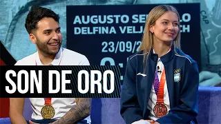 Delfina Veljanovich y Augusto Servello, campeones de los Juegos Suramericanos en patín y esgrima