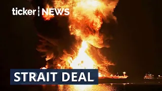Iran demands U.S. action to reopen Strait of Hormuz
