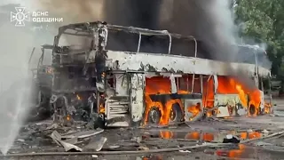 Video zeigt Zivilisten, die bei russischem Angriff auf Sumy Schutz suchen