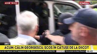 Călin Georgescu, escorted in handcuffs from the DIICOT headquarters