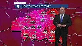 Waco ties record high at 107 degrees