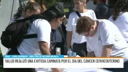 Exitosa caminata para concientizar sobre el cáncer cervicouterino en el Parque de Mayo