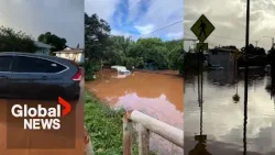 Thousands evacuated as floods overwhelm Hawaii’s Oahu Island