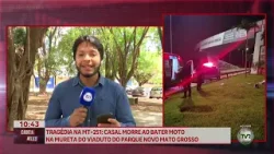 Tragédia na MT-251: casal morre ao bater moto na mureta do viaduto do parque novo mato grosso Tragédia na MT-251: casal morre ao bater moto na mureta do viaduto do parque novo mato grosso