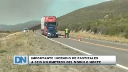 Importante incendio de pastizales a seis kilómetros del módulo norte