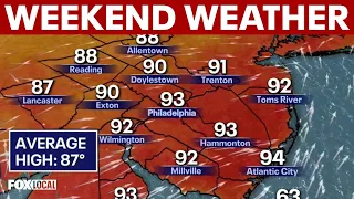 Weather Authority: 90s return with heavy rain possible around dinnertime in Philly
