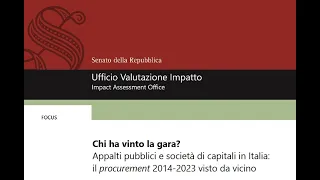 Senate UVI Special: Public Procurement and Joint-Stock Companies in Italy