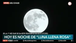 EMIRATOS ÁRABES UNIDOS | La "luna llena rosa" observada desde Abu Dabi