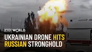 Russian checkpoint goes up in flames | Military Mind