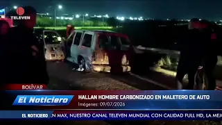 Man found charred in the trunk of a pickup truck – El Noticiero midday broadcast 07/10/26