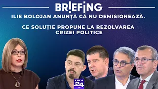 Briefing. Ilie Bolojan anunță că nu demisionează