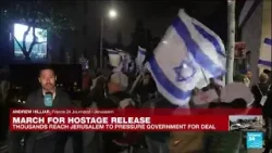 Thousands join Israeli hostage families in march on Jerusalem • FRANCE 24 English