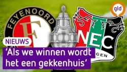 De spelers van NEC kijken uit naar de bekerfinale tegen Feyenoord