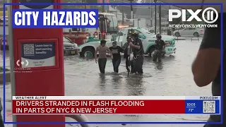 Flash floods and thunderstorms hit the New York City area