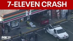 Stolen car smashes into Bensalem 7-Eleven