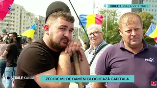 Stirile Kanal D - Haos in centrul capitalei | Protestatarii se bat cu fortele de ordine