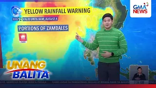 Nakataas ngayon ang Yellow Rainfall Warning sa ilang bahagi ng Zambales | Unang Balita