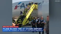 Crew reported brake problem before tire blew out on American Airlines flight at O'Hare: FAA