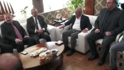 MHP GÜMÜŞHANE MV . MUSA KÜÇÜK KÖRFEZ BELEDİYE BAŞKANI ŞENER SÖĞÜT E NEZAKET ZİYARETİNDEN BULUNDU