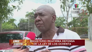 Teachers' union reaffirms defense of the 80s law