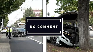 NO COMMENT | DOUĂ VEHICULE S-AU TAMPONAT ÎN APROPIEREA PARLAMENTULUI
