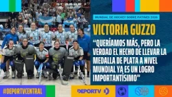 Victoria Guzzo, runner-up with the Argentine roller hockey team, on DEPORTV Central
