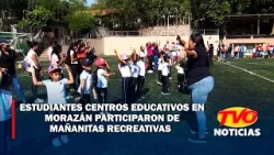 Estudiantes centros educativos de Meanguera en Morazán, participaron de mañanitas recreativas
