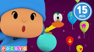 DON'T FALL, DUCK! 🎈 | Pocoyo's Galactic Balloon Challenge | Pocoyo 🇧🇷 Portuguese Brazil